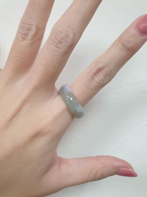 天然緬甸玉A貨-翡翠戒指-J0102-寬8mm厚3.3mm內徑約18.9mm國際圍#16♥️特價888元