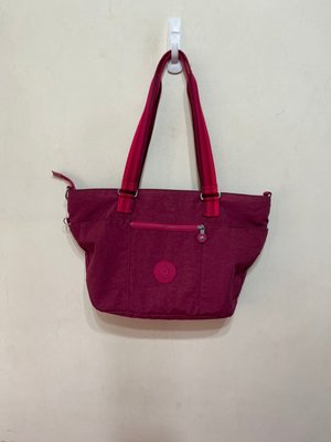 「 二手包 」 Kipling 手提肩背包（紅紫）90
