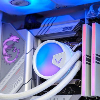 筆記本散熱器VK瓦爾基里A360一體式水冷散熱器CPU風扇電腦臺式機白色電腦A240