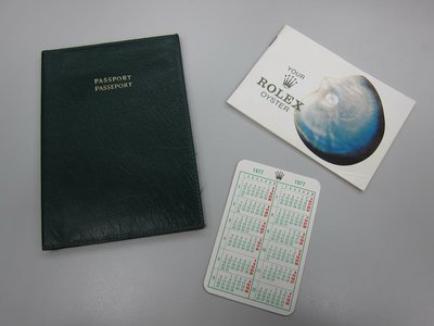 Rolex 勞力士 70 年代 古董 護照夾 1977年 貝殼 說明書 手冊 年曆卡 等配件
