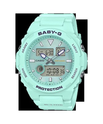 【CASIO BABY-G】BAX-100-3A 指針搭配數位顯示的G-LIDE運動錶，專為衝浪或戶外活動