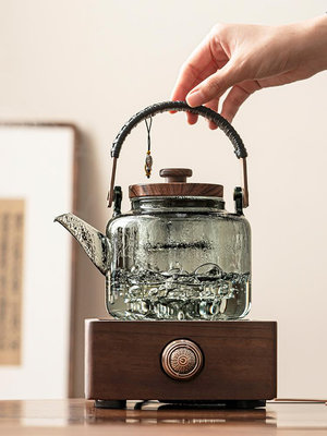 高端胡桃木電陶爐煮茶器煮茶壺2024新款煮茶爐燒水壺泡茶專用