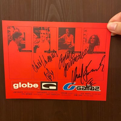 2002 globe亞洲巡迴表演Chet Thomas、Jayme Fortune、Chad Fernandez 簽名會2張 各大滑板店家   滑板表演