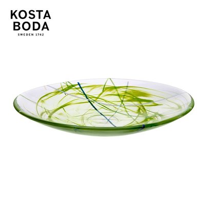 果盆KOSTA BODA進口水晶玻璃碗家用西餐盤CONTRAST彩色創意果盤沙拉碟