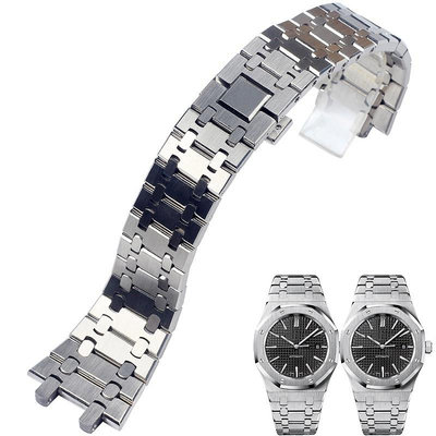 代用愛彼錶帶ap皇家橡樹系列28mm鋼錶帶鏈鋼粒配件26mmJF15400