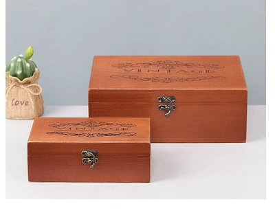 【開立發票】實木木盒 木盒 復古實木木盒 ZAKKA 桌面收納盒 首飾盒 展示盒 置物盒 禮物 收納箱 置物箱