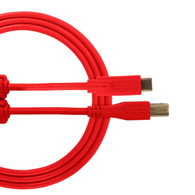 UDG ULTIMATE USB 2.0 C-B 紅 (Type C to Type B) 1.5M