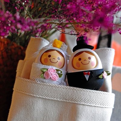 熱銷 日本萬代Bandai 點頭娃娃結婚套裝 結婚禮品 聲控娃娃 禮盒包裝KK