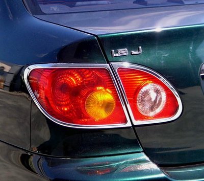 圓夢工廠 Toyota Altis 9代 2001~2007 改裝 鍍鉻銀 車燈框飾貼 後燈外框+圓框 尾燈內外框