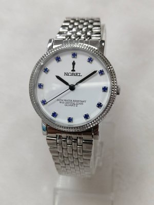 【 幸福媽咪 】NOBEL 諾貝爾錶 公司貨 晶鑽時刻 日本星辰機芯 -白面 石英錶NB-5012M