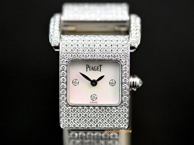 [現貨]  Piaget 伯爵錶 Miss Protocole 18K白金 GOA32022 原鑲鑽錶 PT46