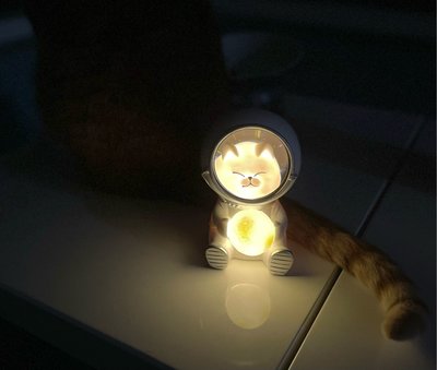 太空小貓小夜燈  LED 星系守護者 萌貓 usb充電 宇宙夢幻星空