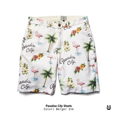 (I LOVE 樂多) Retrodandy Paradise City Shorts -米色 Beige 夏威夷短褲