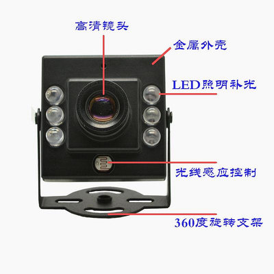 USB紅外夜視6燈1080P安卓工業相機480P人臉識別無畸變720P攝像頭