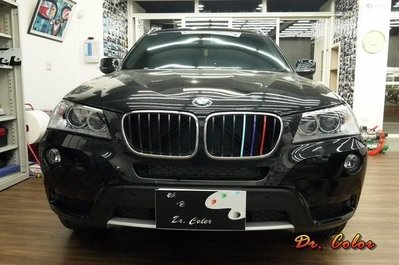 Dr. Color 玩色專業汽車包膜 BMW X3 亮紅 / 深藍 / 水藍 / 黑carbon_鼻頭 / 後視鏡