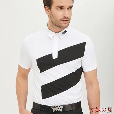 美琪百貨屋PXG韓國高爾夫服裝短袖T恤男裝夏季高級商務冰絲速乾POLO衫