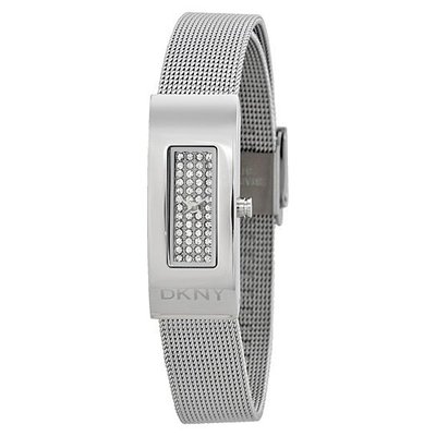 DKNY 長方型鑽面米蘭帶女錶 NY2109/15mm 原廠公司貨，保固兩年