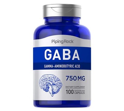 【天然小舖】Piping Rock 現貨 GABA γ氨基丁酸 750mg 100顆 伽馬胺基丁酸 大瓶裝