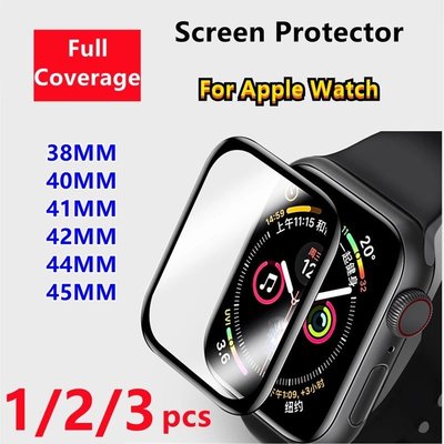 3D全屏保護貼 適用於 Apple Watch 7 41mm 45mm 6代 5代 非鋼化玻璃 軟保護膜 40/44mm
