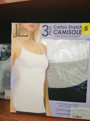 Felina Ladies' Cotton Stretch 3-Pack Camisole