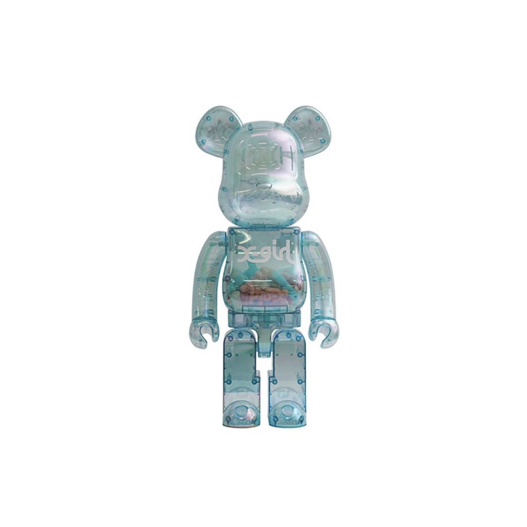 Be@rbrick X-Girl 第三代2021 藍色400+100% 積木熊庫柏力克熊/ 1000