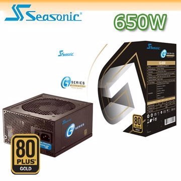 【捷修電腦。士林】 海韻 SeaSonic G-SERIES 650W電源-金牌認證 $ 3790