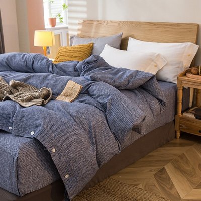 床包日式全棉加厚磨毛單品被套 床單枕套純棉冬季保暖床上用品單雙人