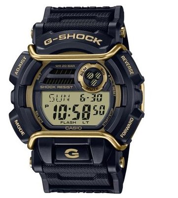 【萬錶行】CASIO G-SHOCK 時尚嘻哈潮流黑金電子腕錶 GD-400GB-1B2
