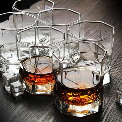 熱銷 弓箭樂美雅6隻裝方形洋酒杯玻璃杯啤酒杯烈酒杯水杯 威士忌酒杯yi