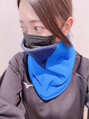 貳拾肆棒球-日本帶回Mizuno pro 秋冬受注會限定保暖口鼻護頸套/水藍