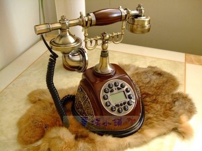 150(促) 華城小鋪** 古董電話 仿古電話 復古電話 有線 來電顯示 造型 樹脂仿古銅