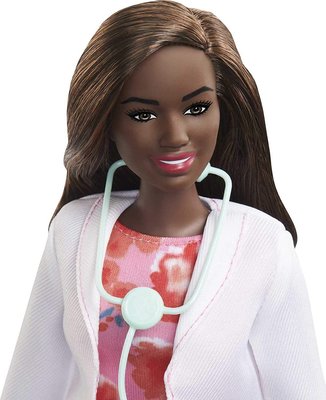 特價 芭比 正版 職業系列 黑人 醫生 炭燒肌 稀有 深膚色 黑肌 娃娃