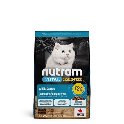 【阿肥寵物生活】加拿大Nutram紐頓-無穀貓糧T24-鮭魚1.13KG // WDJ連續推薦
