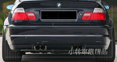 全新外銷件 BMW E46 M3 M-POWER 式樣 後保桿 後包圍 中雙出 PP材質