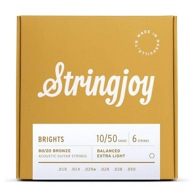 【反拍樂器】STRINGJOY BRIGHTS 木吉他弦 黃銅 SJ-BB1050 10-50