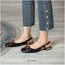 EmmaShop艾購物-正韓同步上新-春夏法式復古浪漫單色金屬扣包頭涼鞋