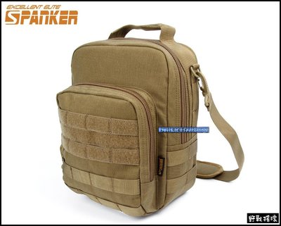 【野戰搖滾-生存遊戲】SPANKER 潛伏者戰術側背包【狼棕色】工具包雜物包登山包相機包跨包單肩包勤務包