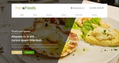 Hot Foods a Hotel Category 響應式網頁模板、HTML5+CSS3、網頁設計  #17449