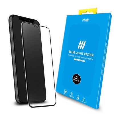 hoda 抗藍光 2.5D 滿版 9H 玻璃保護貼，iPhone 11 / XR