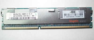 HP伺服器記憶體4GB DDR3-1333 REG ECC PC3-10600R 500203-061 4G G6 G7