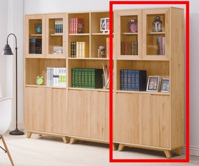 羅本　北歐全實木2.7尺展示書櫃✧棠云藝廊✧HY