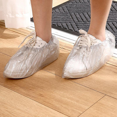 現貨 快速發貨 特價家用一次性鞋套室內待客加厚耐磨雨天防水防滑塑料透明腳套膜