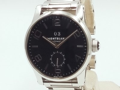 【發條盒子H7050】Montblanc萬寶龍 TIMEWALKER系列 7050 數字黑面自動 6點小秒針 經典男錶