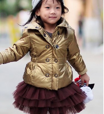 【DJ媽咪玩具日本流行精品 】 歐美品牌 兒童 立領 雙排扣 連帽 太空衣 大衣 防風外套