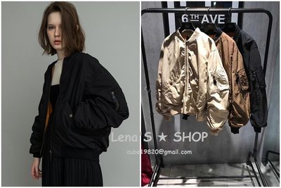?Lenas通販⭐特價⭐2019年10月日本知名品牌三色個性拉鍊仿舊破損夾棉棒球服飛行夾克外套MA1