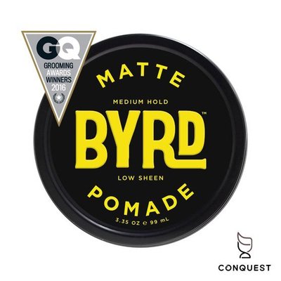 【 CONQUEST 】BYRD MATTE Pomade 3.35oz 無光澤痞霜髮蠟 髮油 手撥造型 原廠授權經銷