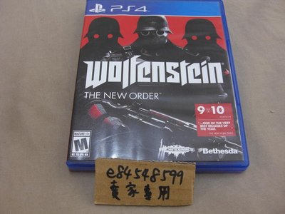 【卡榫右上方故障】PS4 德軍總部 新秩序 Wolfenstein The New Order 英文版 二手良品