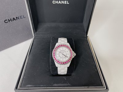 CHANEL J12 12鑽白色陶瓷錶