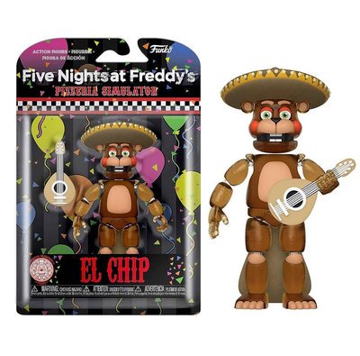 美國Funko Five Nights At Freddy's佛萊迪五夜驚魂FNAF披薩模擬器可動夜光El Chip公仔