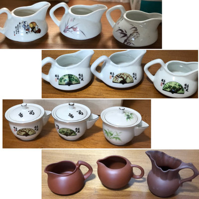 朱砂 瓷 茶海 茶盅 公道杯 手抓壺 蓋杯 出清特賣 容量150-240ml